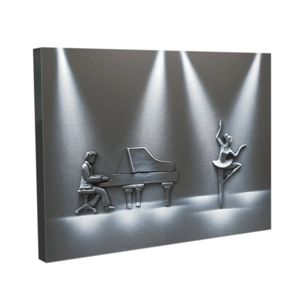 Discover eco-friendly art for interior design, blending the grace of a ballerina and skill of a pianist—a harmonious blend of musicians' artistry. interior design, eco friendly, love