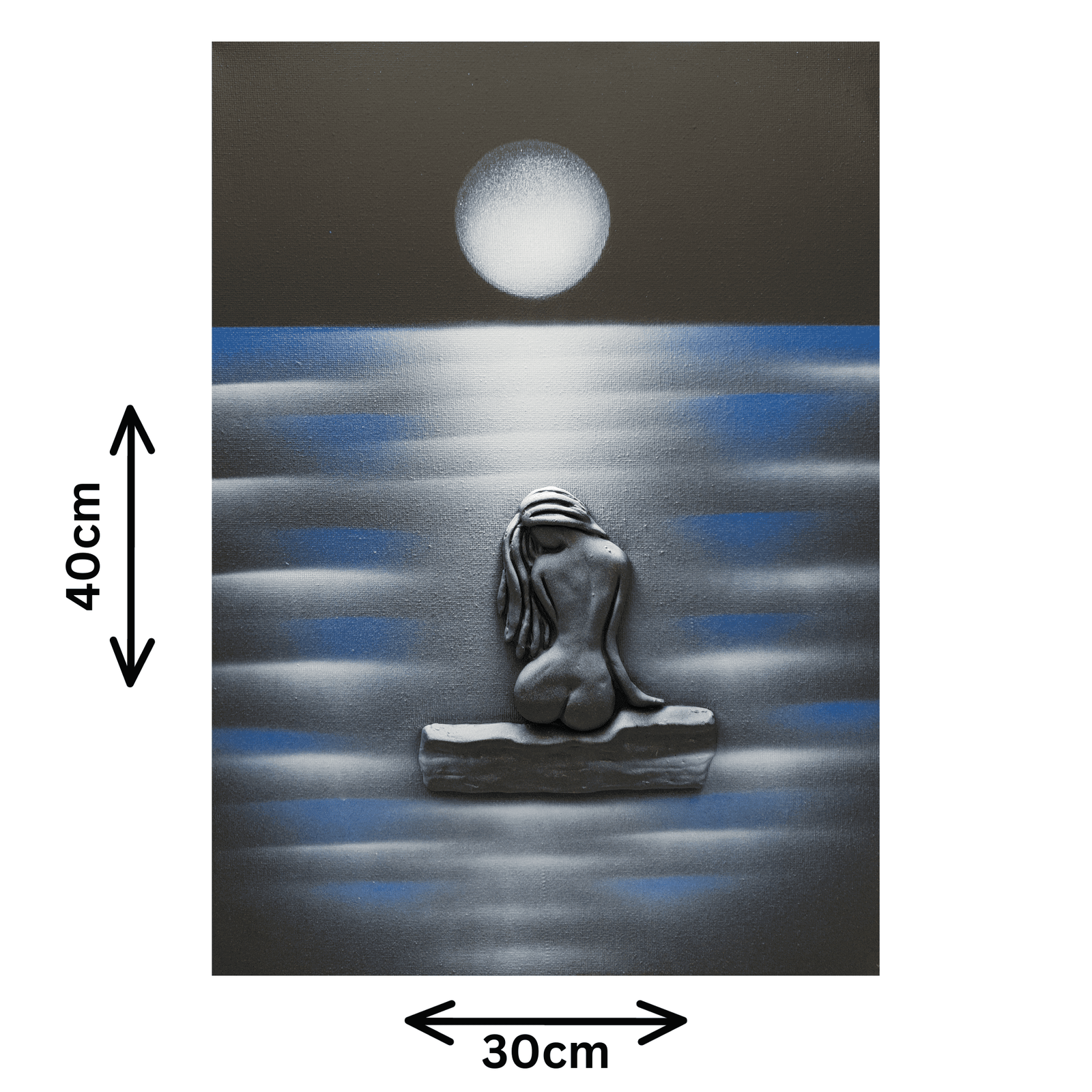 Explore art for interior design - captivating paintings celebrating the blend of erotica and the nude form in nature's moonlight.